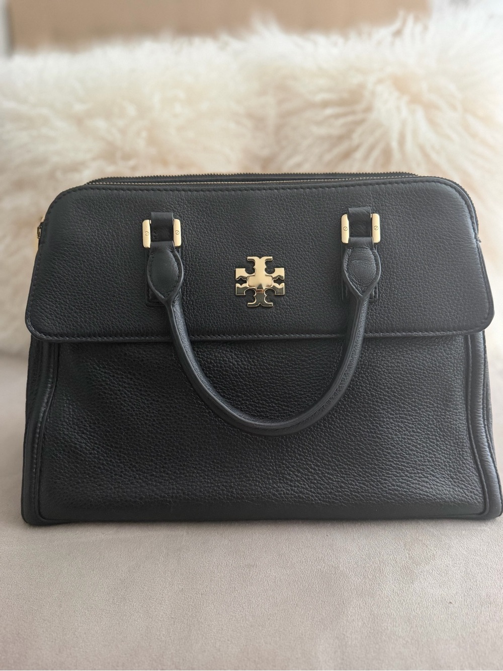 Tory Burch Black Leather Satchel